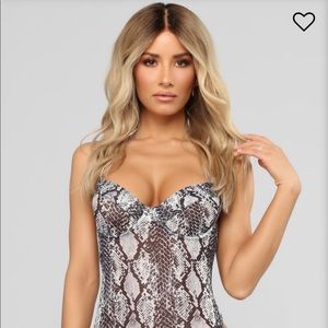 Fashion Nova snakeskin bodysuit